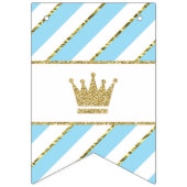 Little Prince Baby shower Banner, Baby Blue Vlaggetjes (Tweede vlag)
