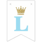 Little Prince Baby shower Banner, Baby Blue Vlaggetjes (Derde vlag)