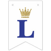 Little Prince Baby shower Banner, Royal Blue Vlaggetjes (Derde vlag)