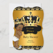 Little Prince Baby shower Boy Crown Ethnic Kaart (Voorkant)