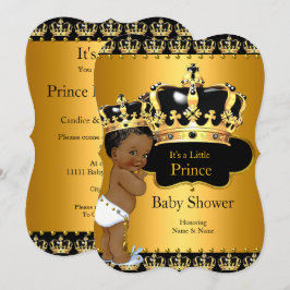 Little Prince Baby shower Boy Crown Ethnic Kaart