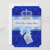 Little Prince Baby shower Boy Royal Blue Kaart (Voorkant)