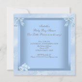 Little Prince Baby shower Cute Boy Blue Speelgoed  Kaart (Achterkant)