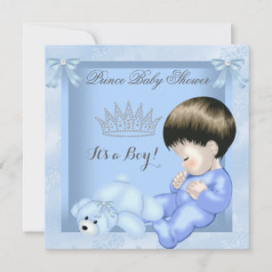 Little Prince Baby shower Cute Boy Blue Speelgoed Kaart