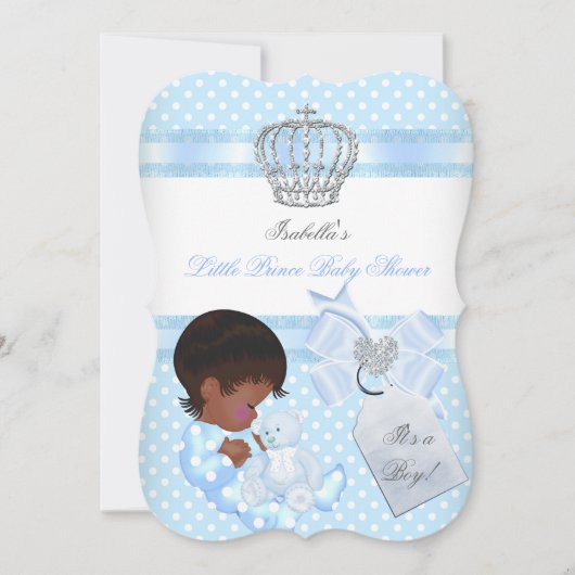 Little Prince Baby shower Cute Boy Spot A Kaart (Voorkant)