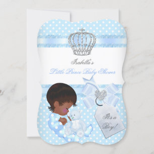 Little Prince Baby shower Cute Boy Spot A Kaart