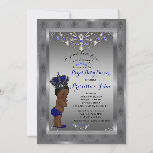Little Prince Baby shower Invitation beroemd gemaa Kaart (Voorkant)