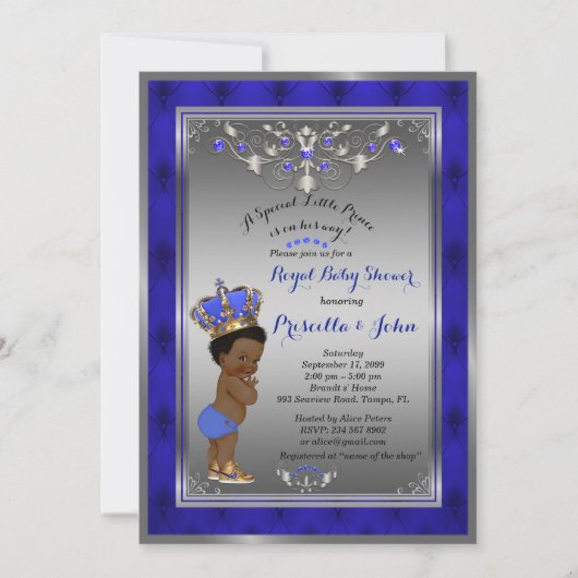 Little Prince Baby shower Invitation beroemd gemaa Kaart (Voorkant)