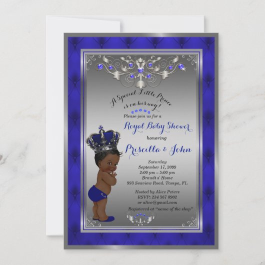 Little Prince Baby shower Invitation beroemd gemaa Kaart (Voorkant)