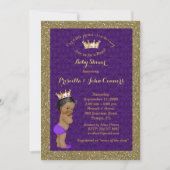 Little Prince Baby shower Invitation, gouden, paar Kaart (Voorkant)