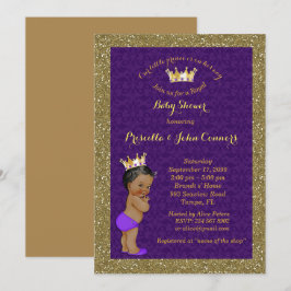 Little Prince Baby shower Invitation, gouden, paar Kaart
