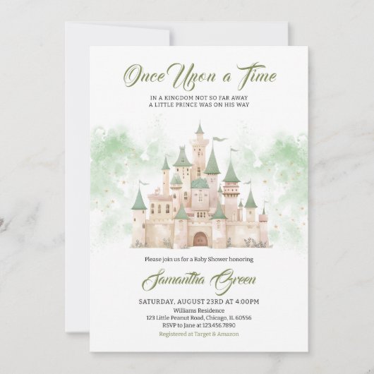 Little Prince Baby shower Invitation Kaart (Voorkant)