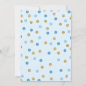 Little Prince Baby shower Invitation Royal Shower Kaart (Achterkant)