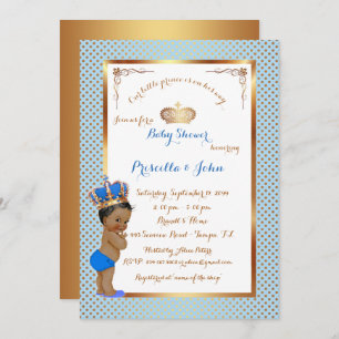 Little Prince Baby shower Invitation, roze goud Kaart