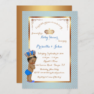 Little Prince Baby shower Invitation, roze goud Kaart