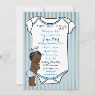 Little Prince Baby shower Invitation, trendy, chiq Kaart