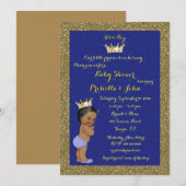 Little Prince Baby shower Invitation, trendy, chiq Kaart (Voorkant / Achterkant)
