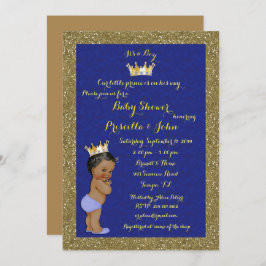 Little Prince Baby shower Invitation, trendy, chiq Kaart