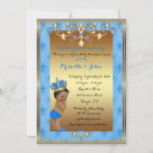 Little Prince Baby shower Invitation, trendy, chiq Kaart (Voorkant)