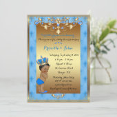 Little Prince Baby shower Invitation, trendy, chiq Kaart (Staand voorkant)