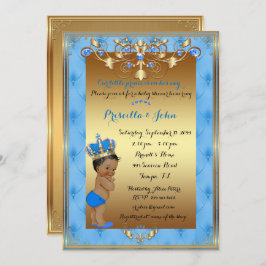 Little Prince Baby shower Invitation, trendy, chiq Kaart