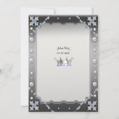 Little Prince Baby shower Invitation, trendy, chiq Kaart (Achterkant)