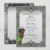 Little Prince Baby shower Invitation, trendy, chiq Kaart (Voorkant / Achterkant)