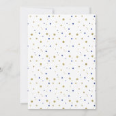 Little Prince Baby shower Invite, Faux Glitter Kaart (Achterkant)