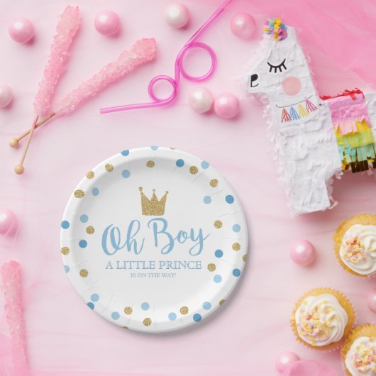 Little Prince Baby shower Paper Bord 7" (Feest)