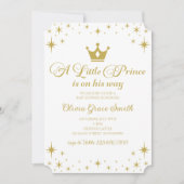 Little Prince Baby shower Royal Blue Kaart (Voorkant)