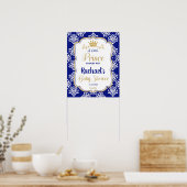 Little Prince Baby shower Royal Blue Welcome Sign Poster (Keuken)