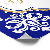 Little Prince Baby shower Royal Blue Welcome Sign Poster (Hoek)