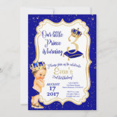 Little Prince Birthday Invitation- 3rd Birthday Kaart (Voorkant)