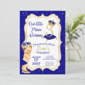 Little Prince Birthday Invitation- 3rd Birthday Kaart (Staand voorkant)