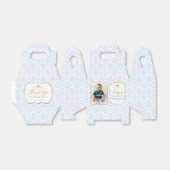 Little Prince Blue Royal 1st First Birthday Foto Bedankdoosjes (Uitgevouwen)