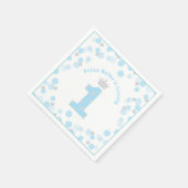 Little Prince Blue Silver 1e verjaardag Servet (Hoek)