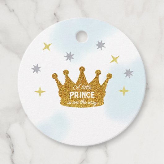 Little Prince Boy Baby Shower Bedankjes Labels (Voorkant)