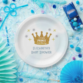 Little Prince Boy Baby Shower Papieren Bordje