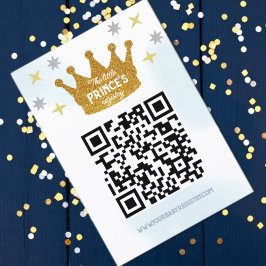 Little Prince Boy Baby Shower Registry Informatiekaartje