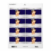 Little Prince Boy Baby shower Waterflesetiket Etiket (Full Sheet)