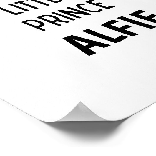 Little Prince Custom Name Nursery Poster (Hoek)