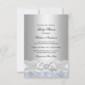 Little Prince Diamond Crown Baby shower Invitation Kaart (Achterkant)