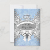 Little Prince Diamond Crown Baby shower Invite Kaart (Voorkant)