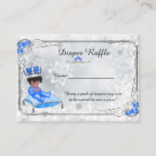 Little Prince Diaper Raffle Tickets, grijs bevrore Informatiekaartje