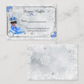 Little Prince Diaper Raffle Tickets, grijs bevrore Informatiekaartje (Voorkant / Achterkant)