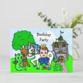 Little Prince Fairy Tale Birthday Party Kaart (Staand voorkant)