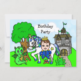 Little Prince Fairy Tale Birthday Party Kaart