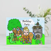 Little Prince Fairy Tale Birthday Party Kaart (Staand voorkant)
