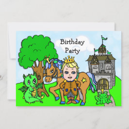 Little Prince Fairy Tale Birthday Party Kaart