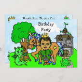 Little Prince Fairy Tale Birthday Party Kaart (Voorkant / Achterkant)